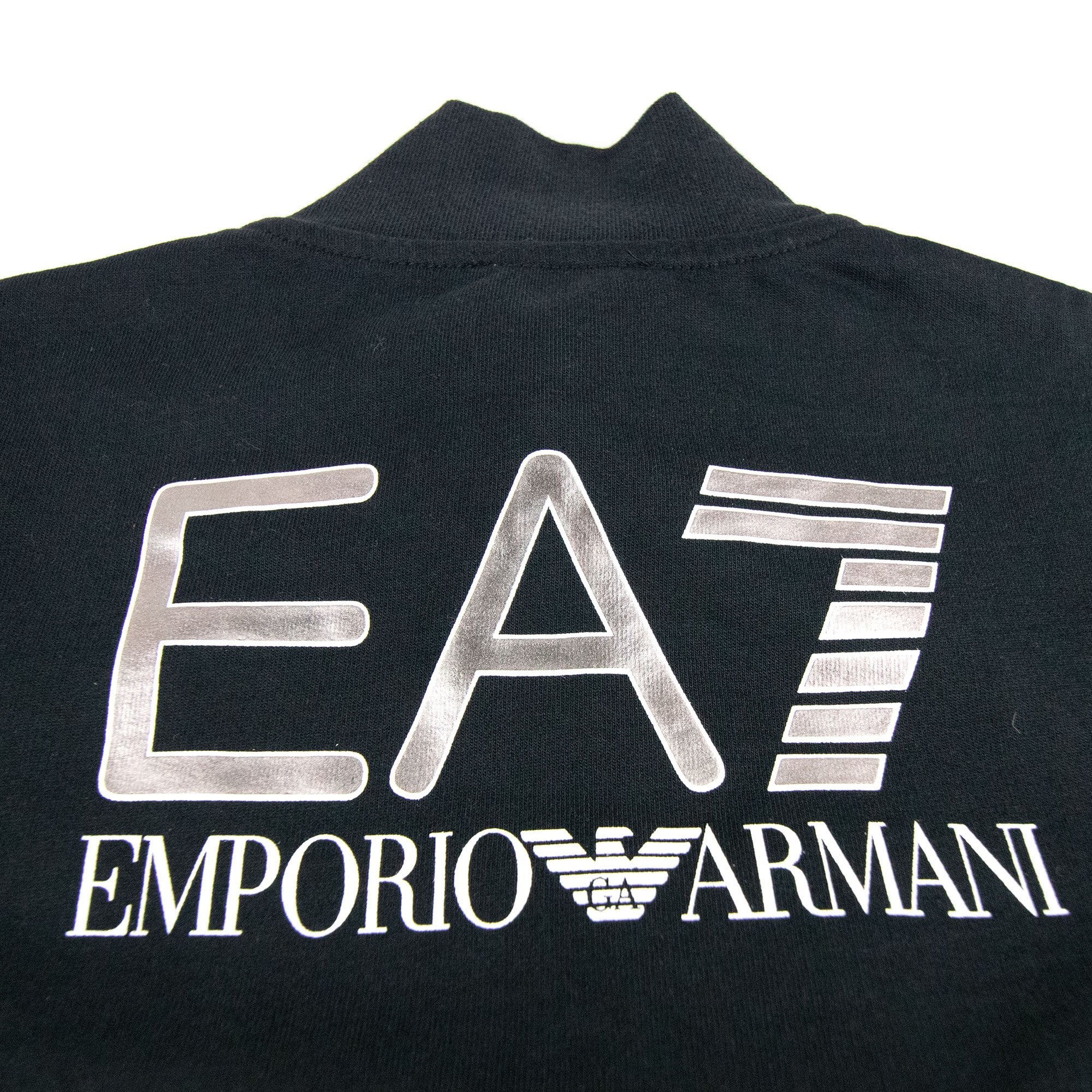 EA7 Junior Back Logo Funnel Neck Sweatshirt Black