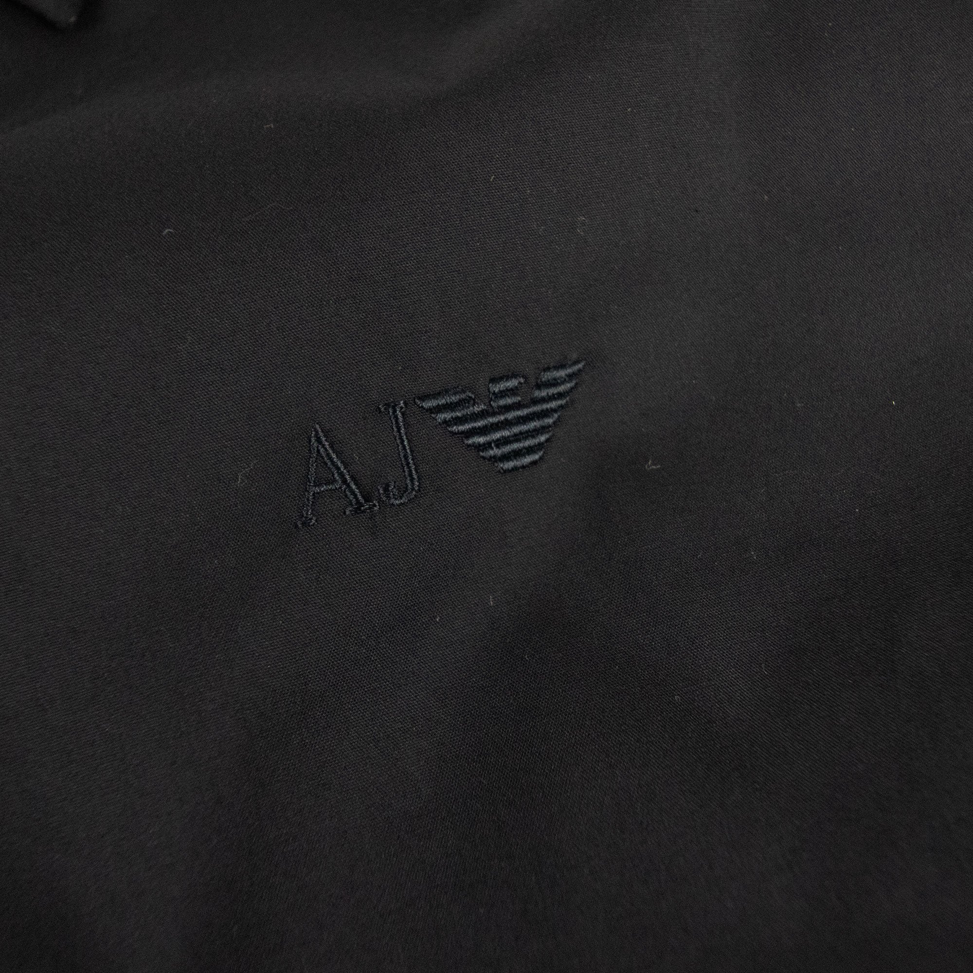 Armani Jeans Logo Italian Fabric S/s Shirt Black