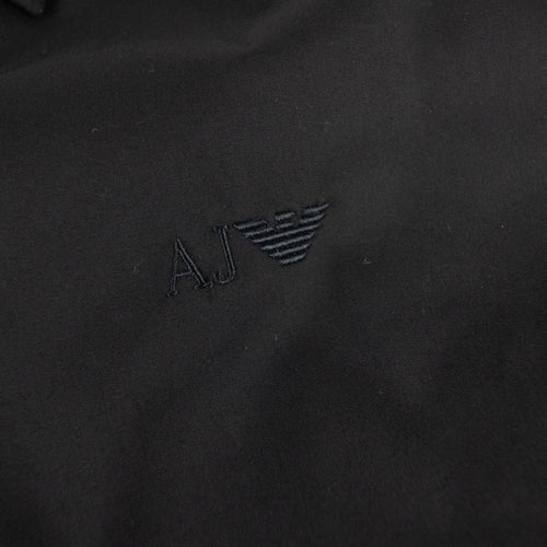 Armani Jeans Logo Italian Fabric S/s Shirt Black