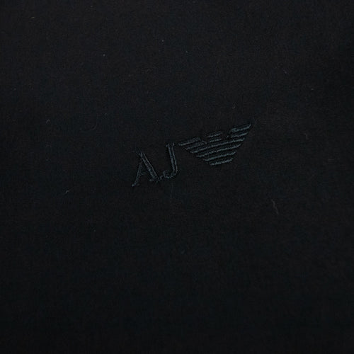 Armani Jeans Aj Embroidered Logo L/s Shirt Black