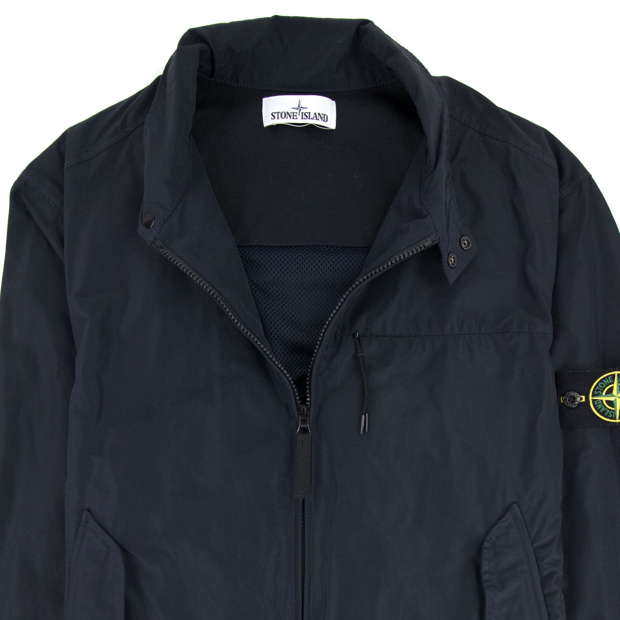 Stone Island Micro Reps Biker Jacket Navy