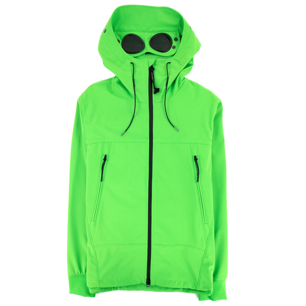 CP Company Soft Shell Goggle Jacket Lime Green