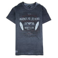 Armani Jeans Surf Club Company Logo T Shirt Navy Blue