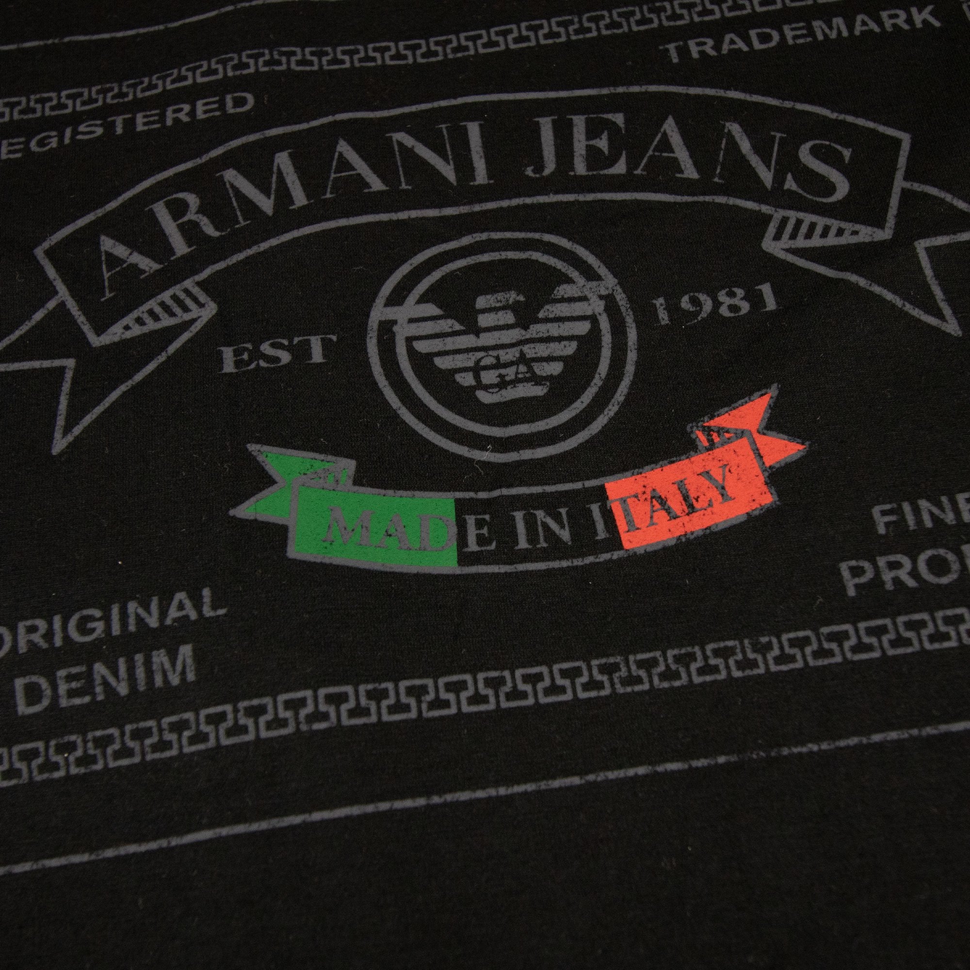 Armani Jeans Extra Slim Crewneck T Shirt Black