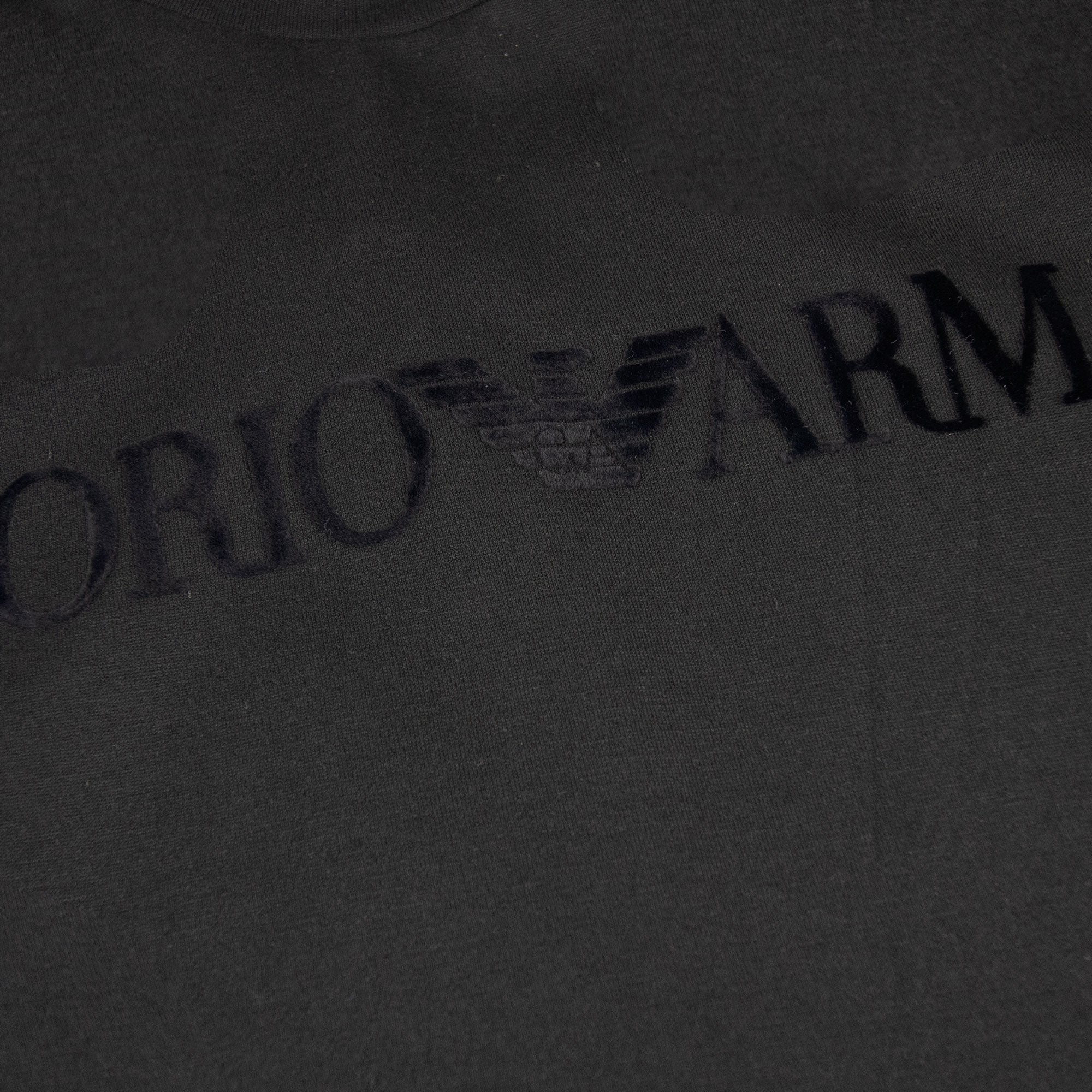 Emporio Armani Embossed Logo S/s T Shirt Black