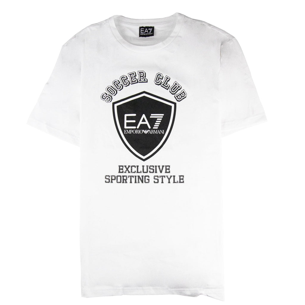 Armani Jeans Soccer Club Logo T Shirt White