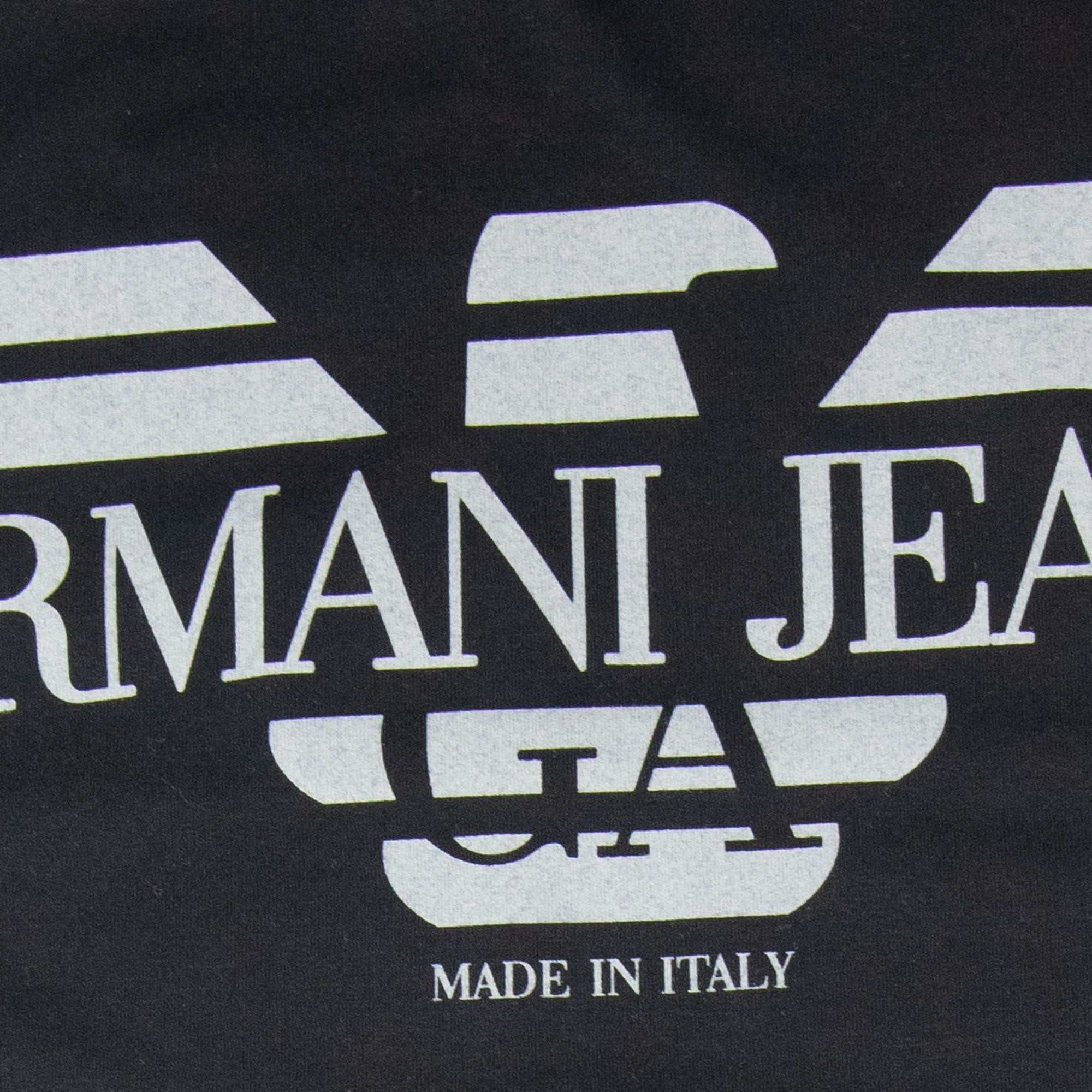 Armani Jeans Made In Italy Eagle Logo T Shirt Black