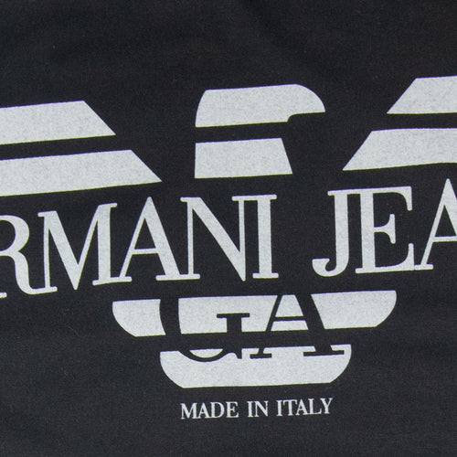 Armani Jeans Made In Italy Eagle Logo T Shirt Black