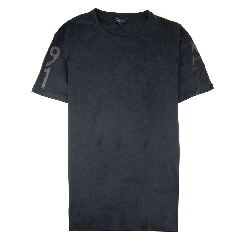 Armani Jeans Back Eagle Logo T Shirt Black