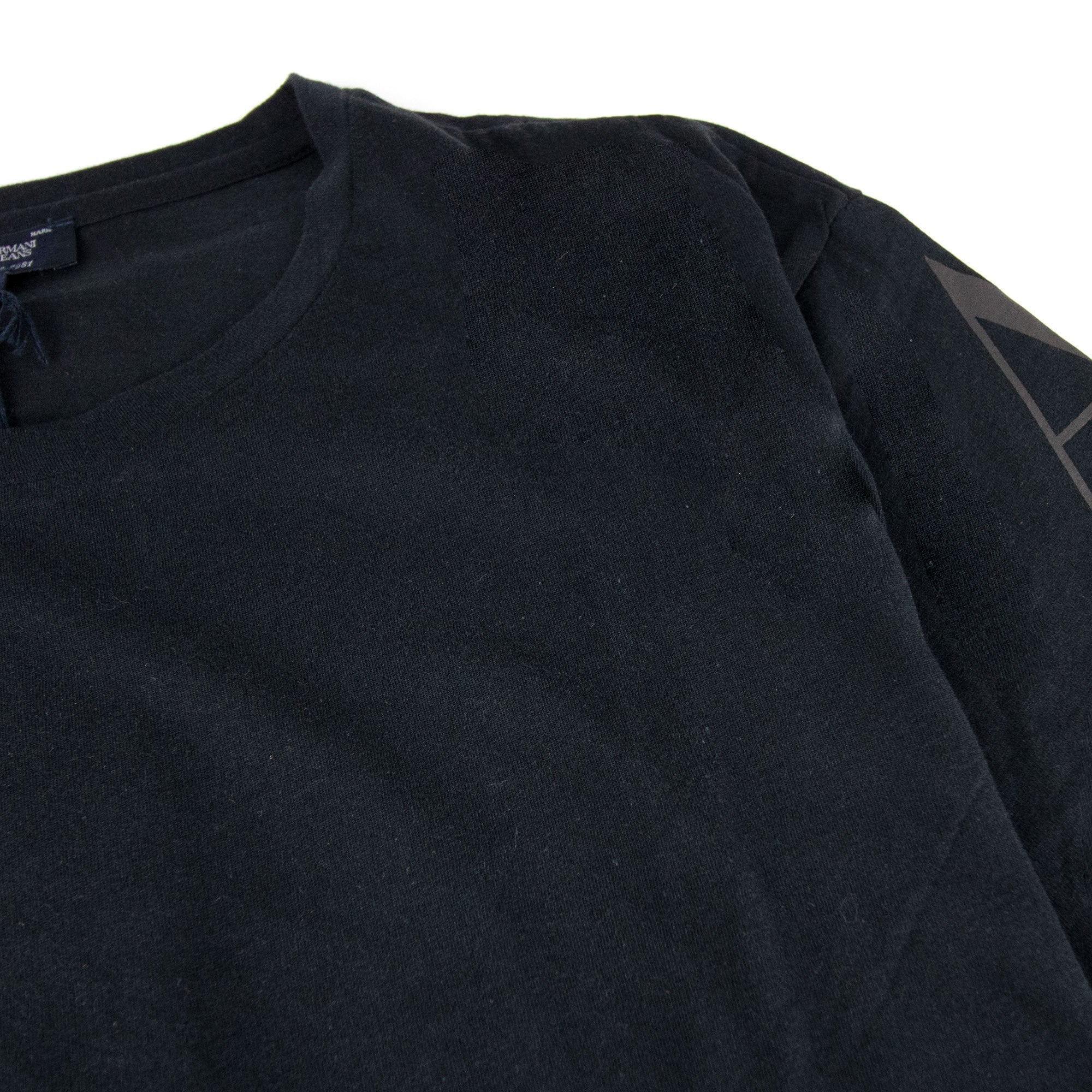 Armani Jeans Back Eagle Logo T Shirt Black