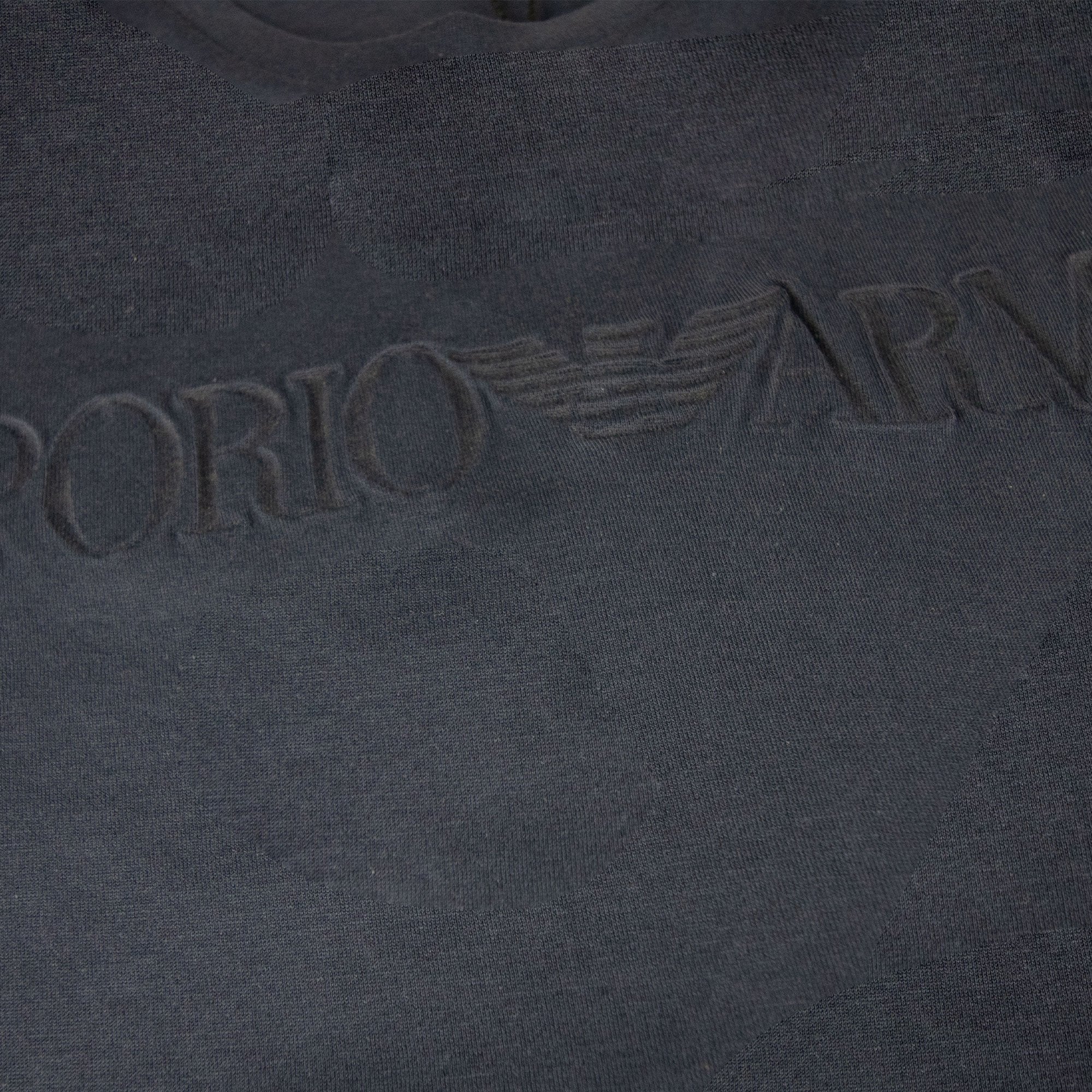 Emporio Armani Embossed Logo S/s T Shirt Navy Blue