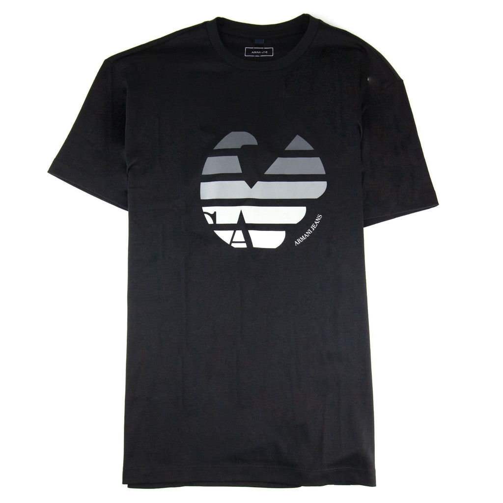 Armani Jeans Eagle Logo Printed T Shirt Black