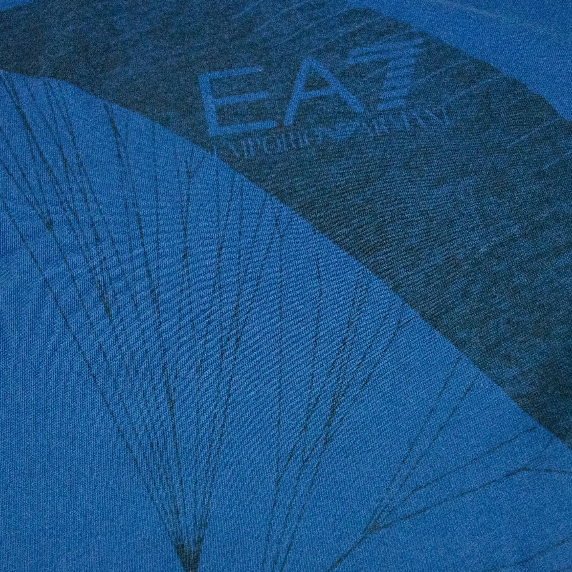 Ea7 Parashot Print T Shirt Bright Blue