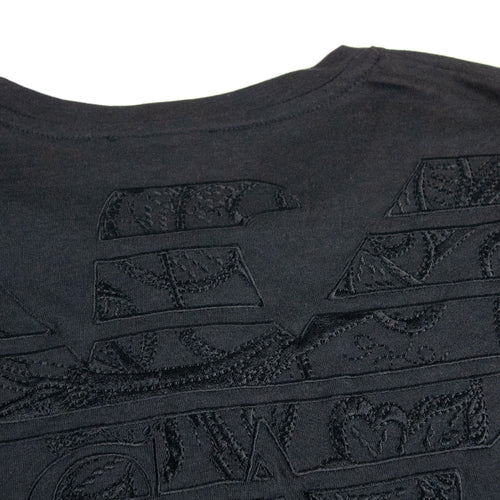 Armani Jeans Embroidered Back Logo T Shirt Black