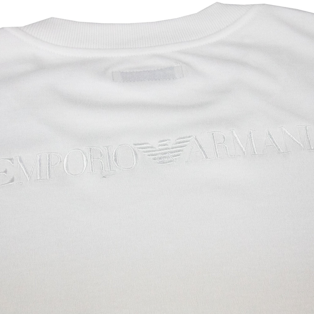 Emporio Armani Embroidered Back Logo L/s T Shirt White