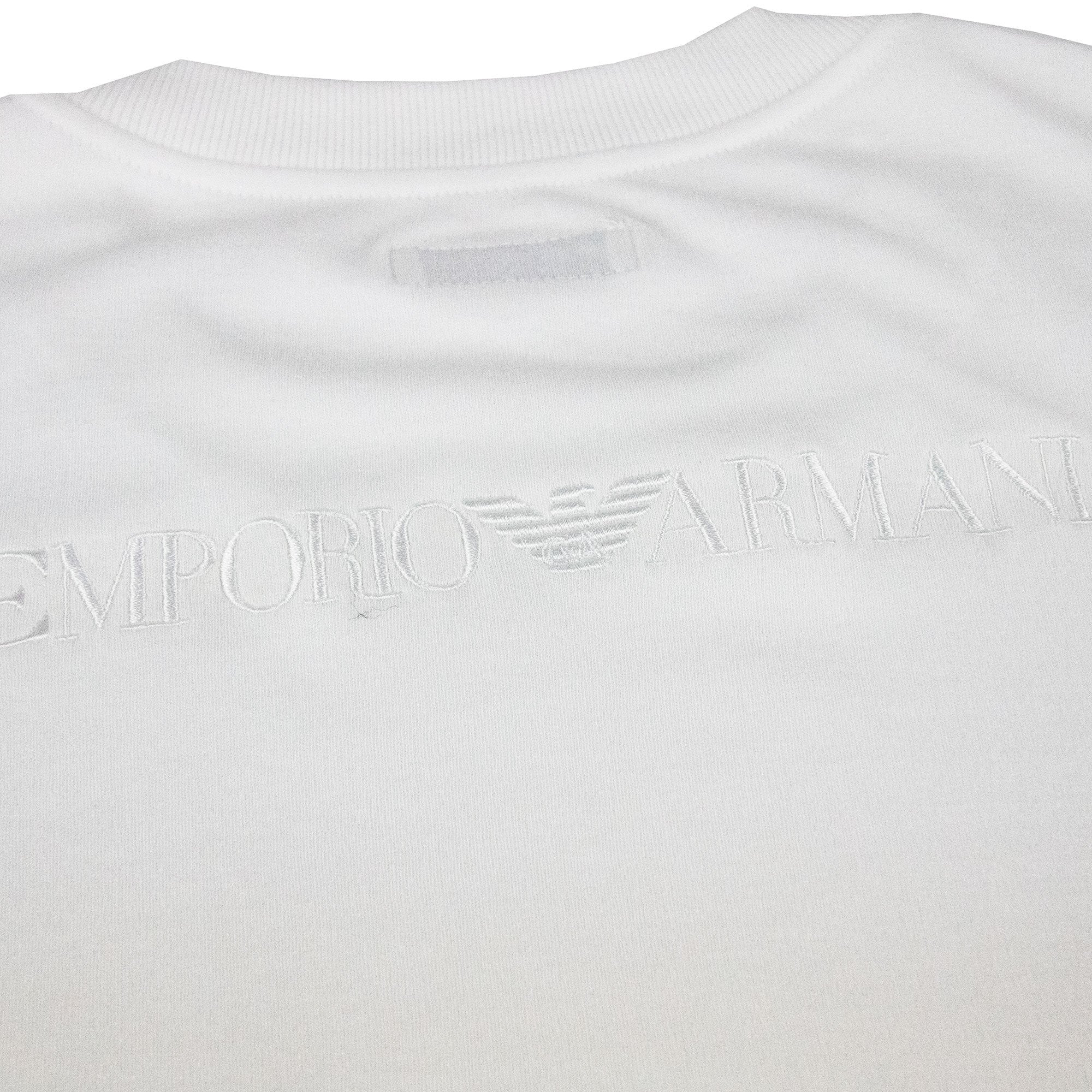Emporio Armani Embroidered Back Logo L/s T Shirt White