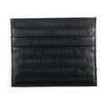 Armani Jeans Embossed Print Card Holder Black