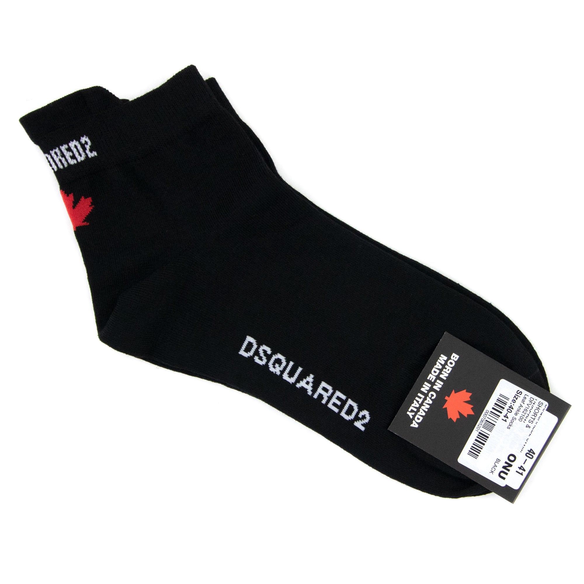 Dsquared2 Swim Shorts & Underw Leaf Ankle Socks Black