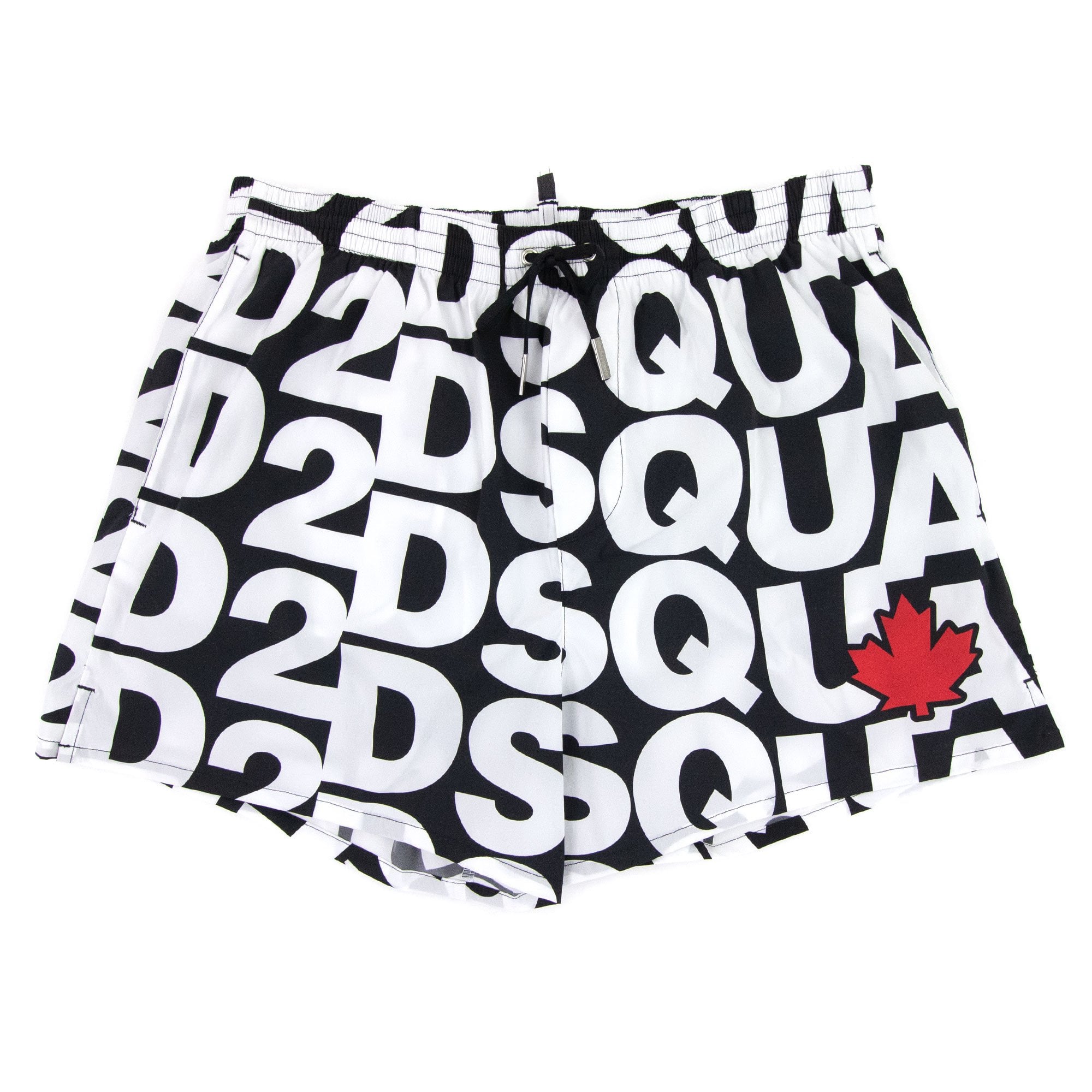 Dsquared2 Swim Shorts & Underw D2 Print Logo Swim Shorts Black/white