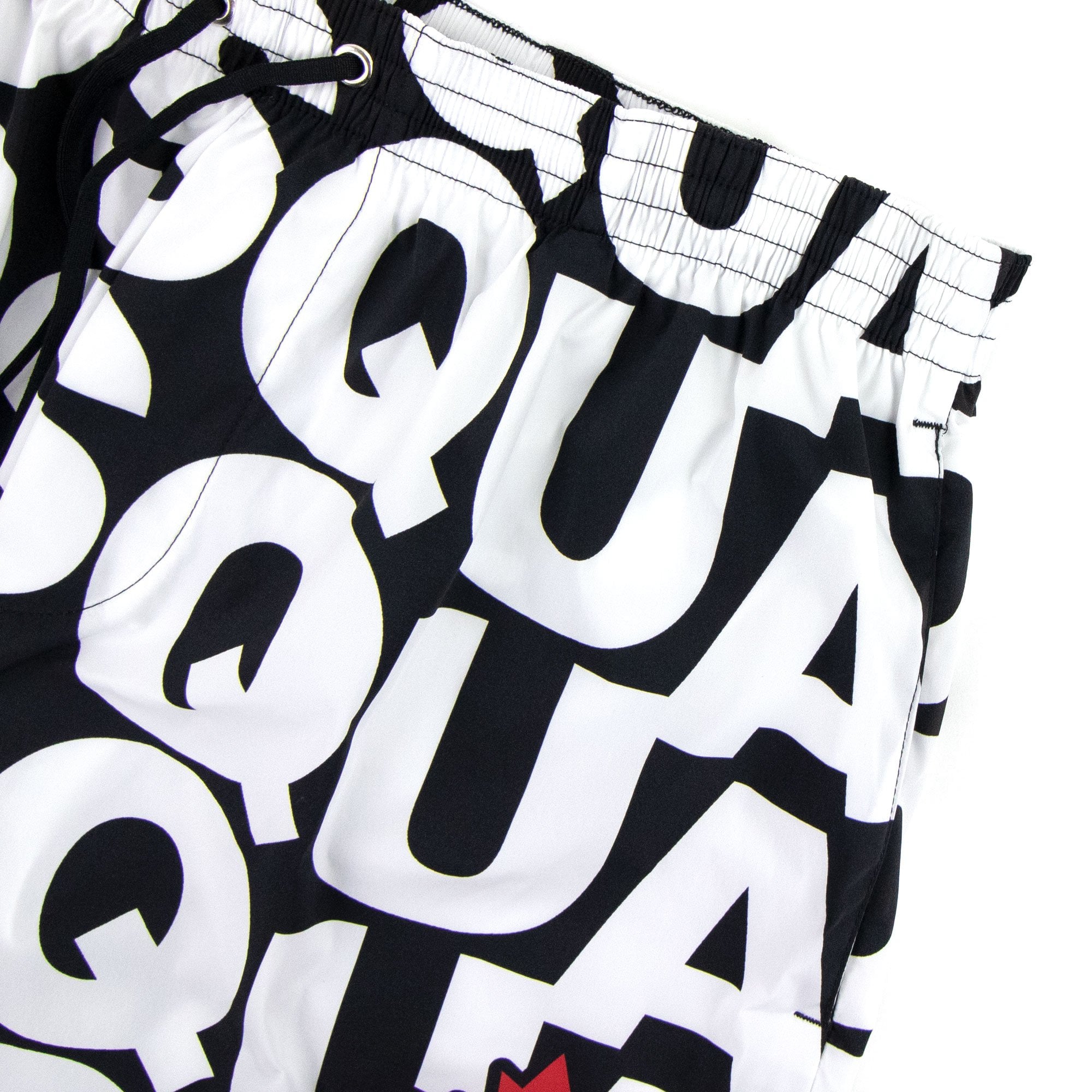 Dsquared2 Swim Shorts & Underw D2 Print Logo Swim Shorts Black/white