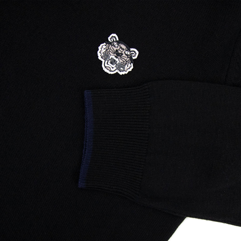 Kenzo Small Tiger Chest Logo Knitted Sweatshirt Black/blue