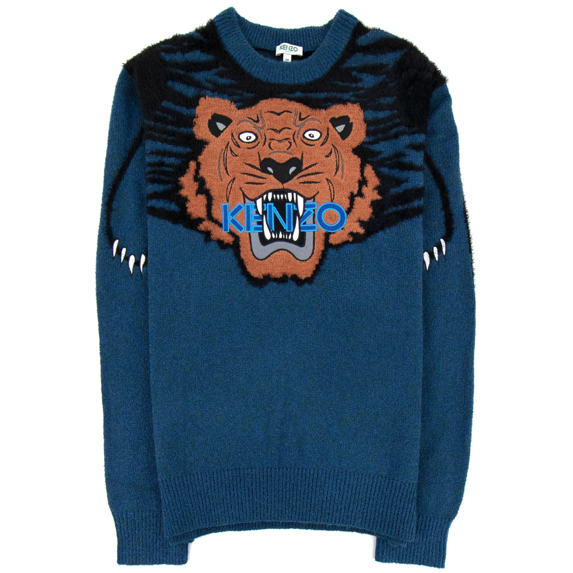 Kenzo Claw Tiger Jumper Blue/orange