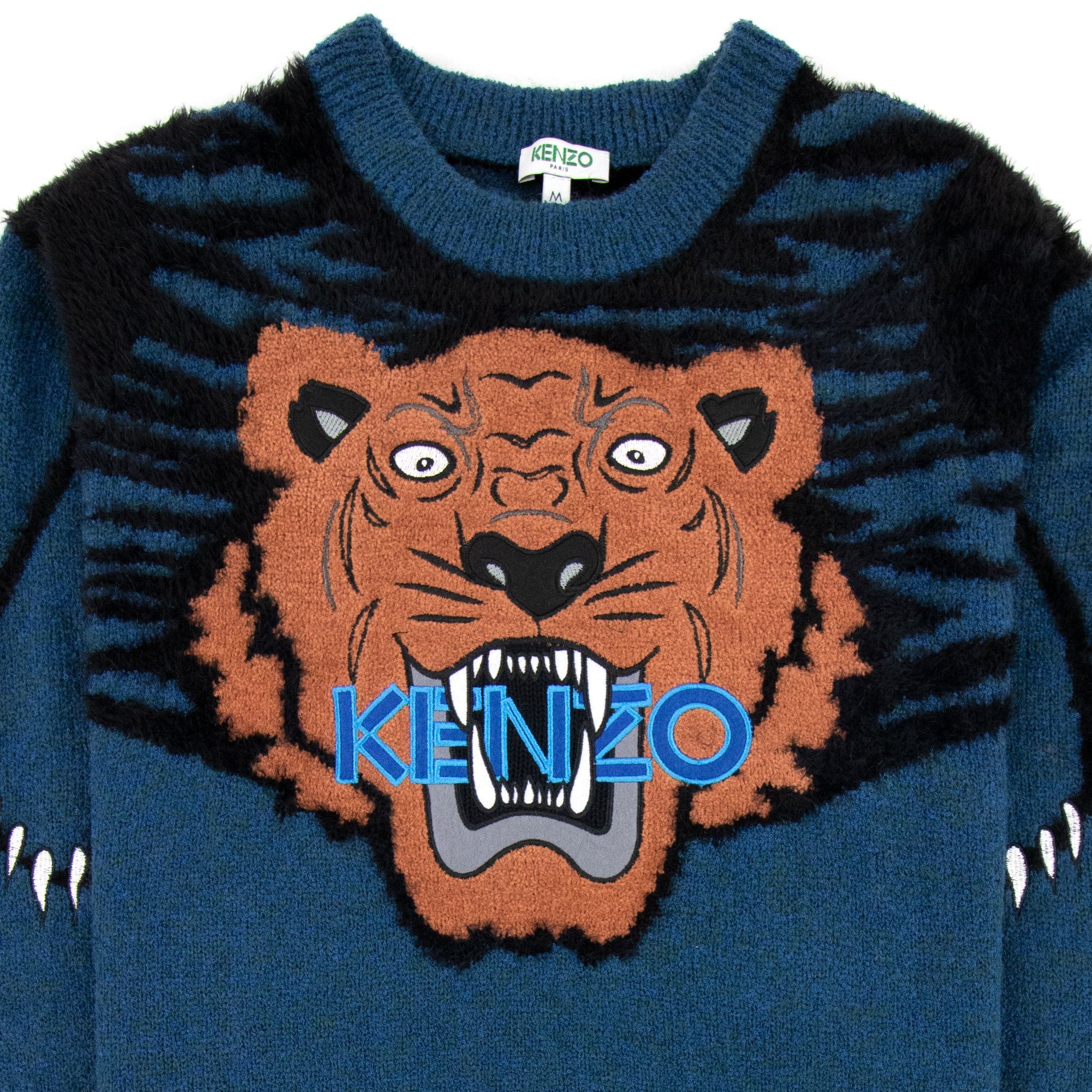 Kenzo Claw Tiger Jumper Blue/orange