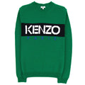 Kenzo Logo Crew Knit Sweatshirt Green