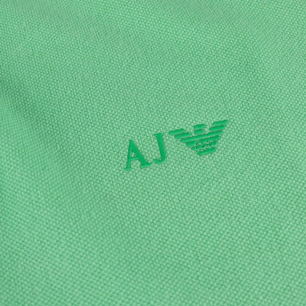Armani Jeans Aj Eagle Chest Logo S/s Polo Verde Green