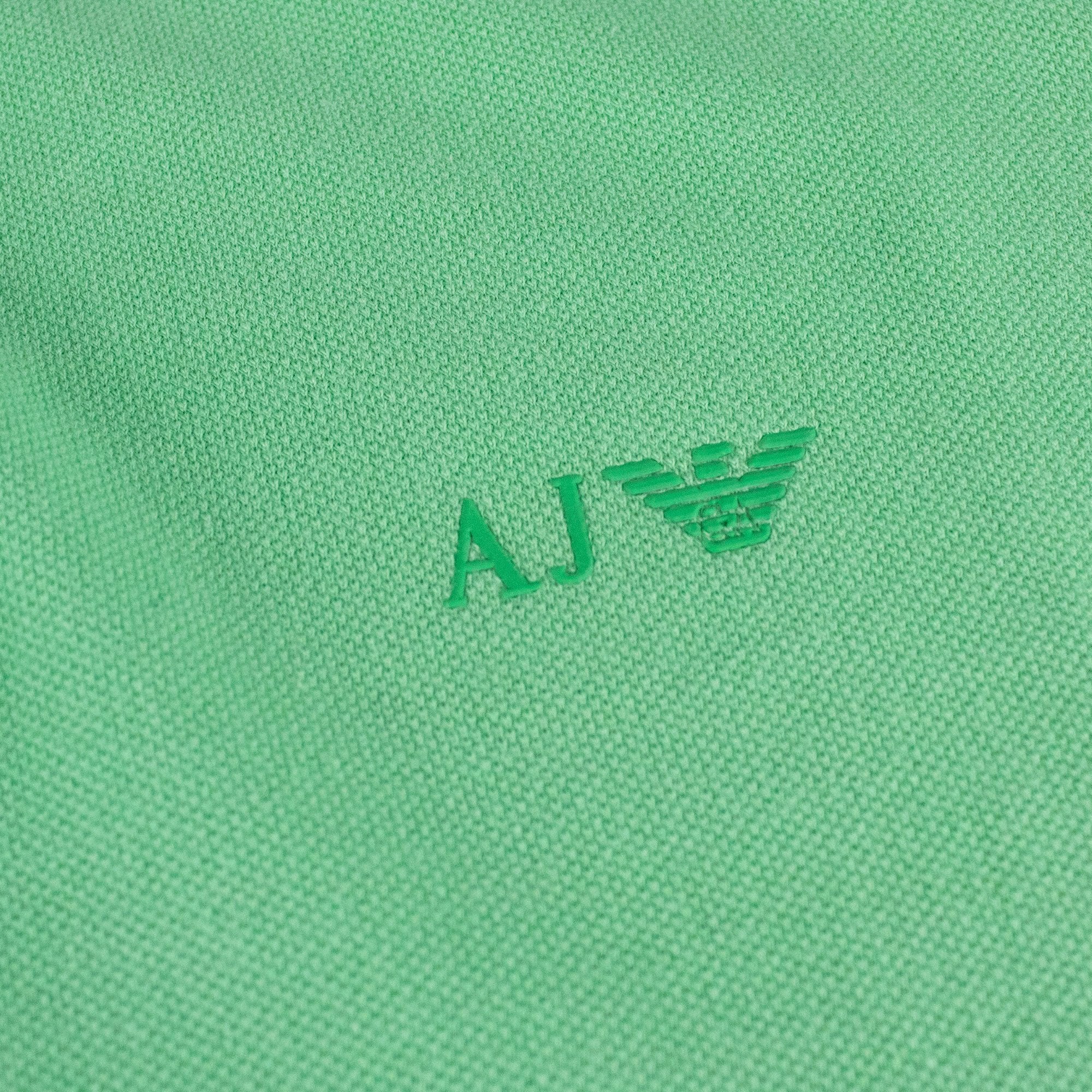 Armani Jeans Aj Eagle Chest Logo S/s Polo Verde Green