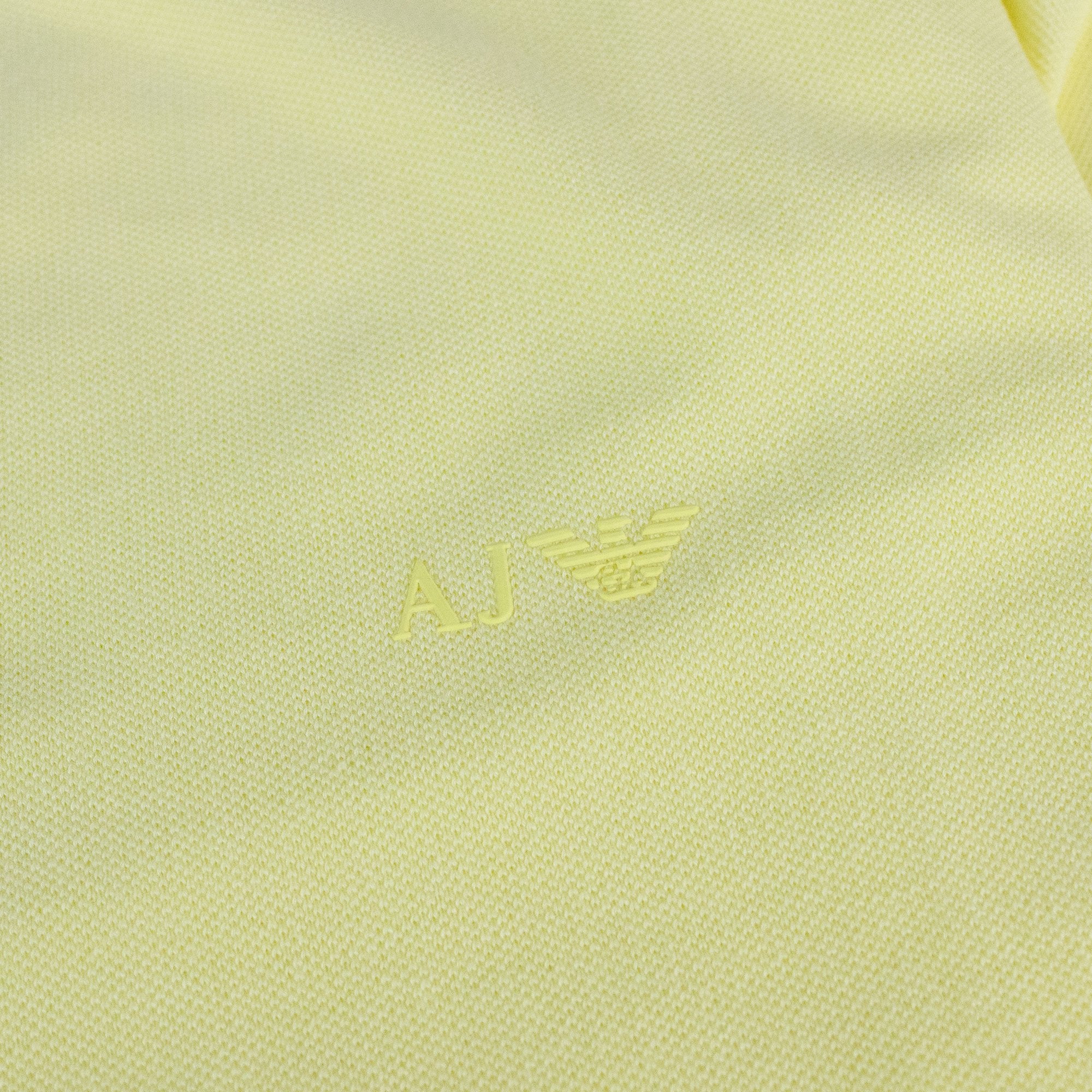 Armani Jeans Aj Eagle Chest Logo S/s Polo Yellow