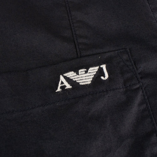 Armani Jeans Aj Embroidered Logo S/s Shirt Navy