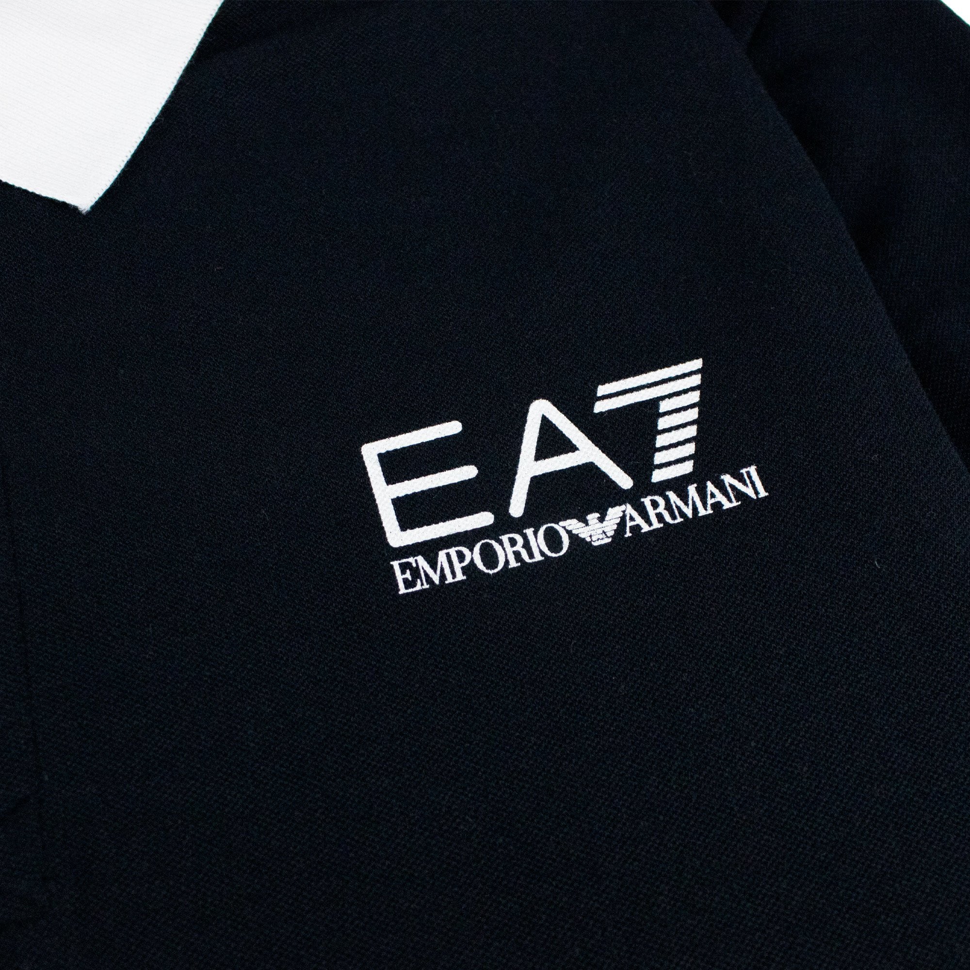 Ea7 Flag Printed S/s Polo Shirt Navy