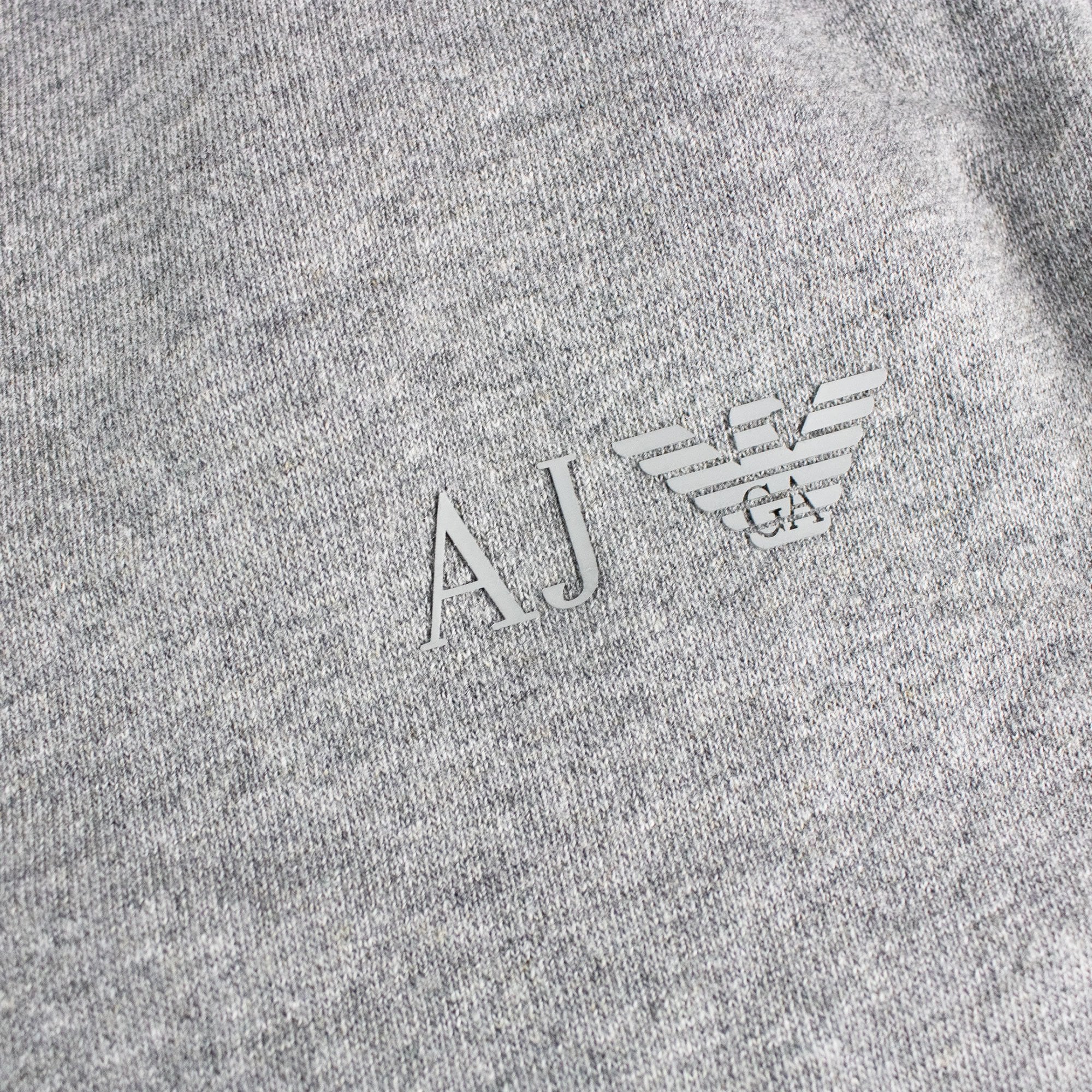 Armani Jeans Aj Rubber Logo Cotton Shorts Melange Grigio