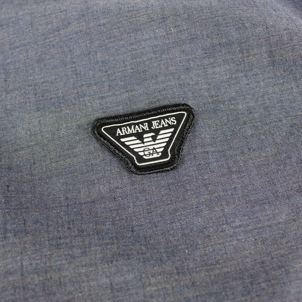 Armani Jeans Chest Logo L/s Shirt Blue