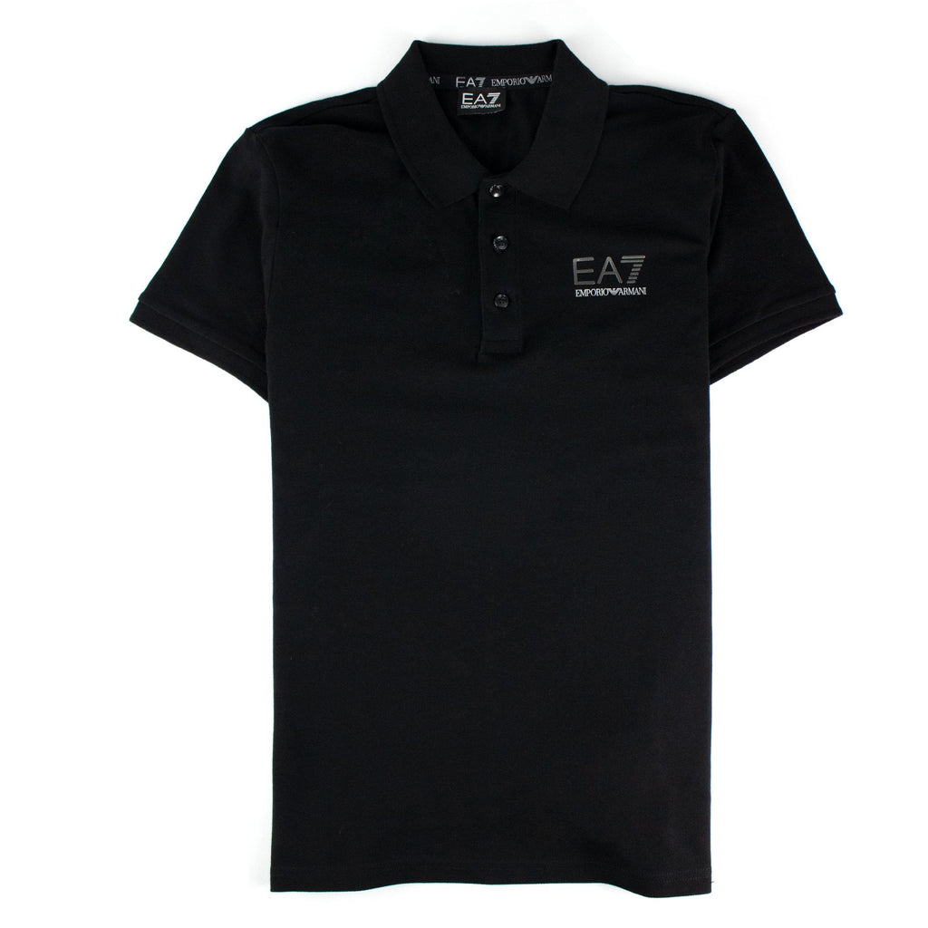 Ea7 Train Evolution Short Sleeve Polo Black