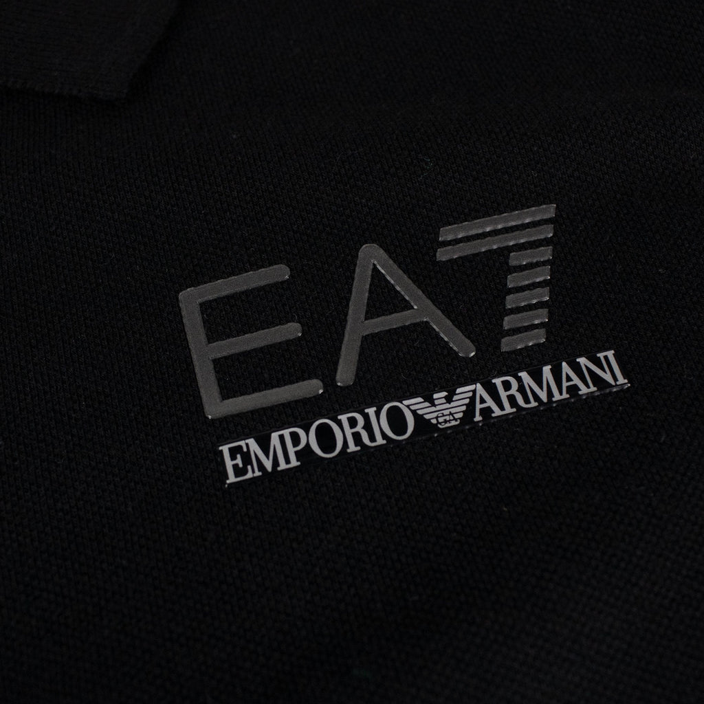 Ea7 Train Evolution Short Sleeve Polo Black
