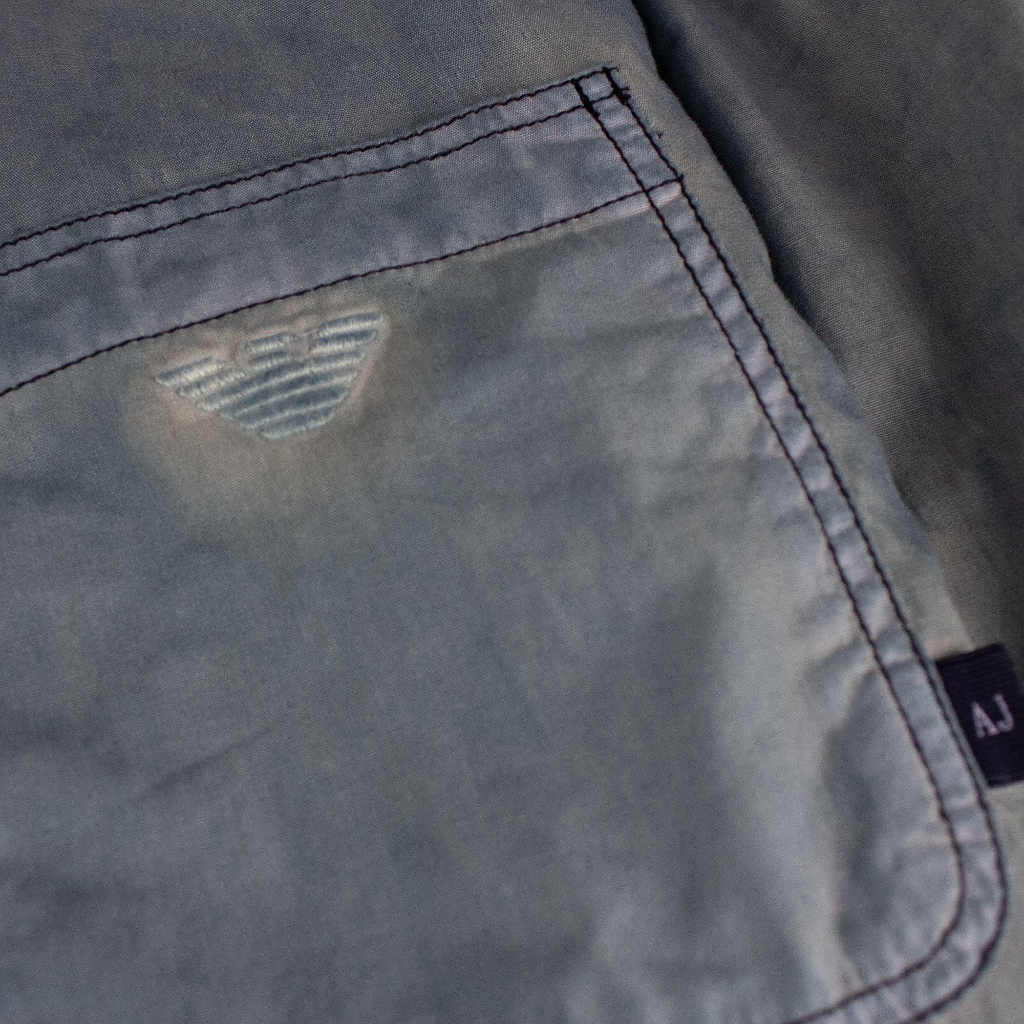 Armani Jeans Cotton Denim L/s Shirt Blue Avio