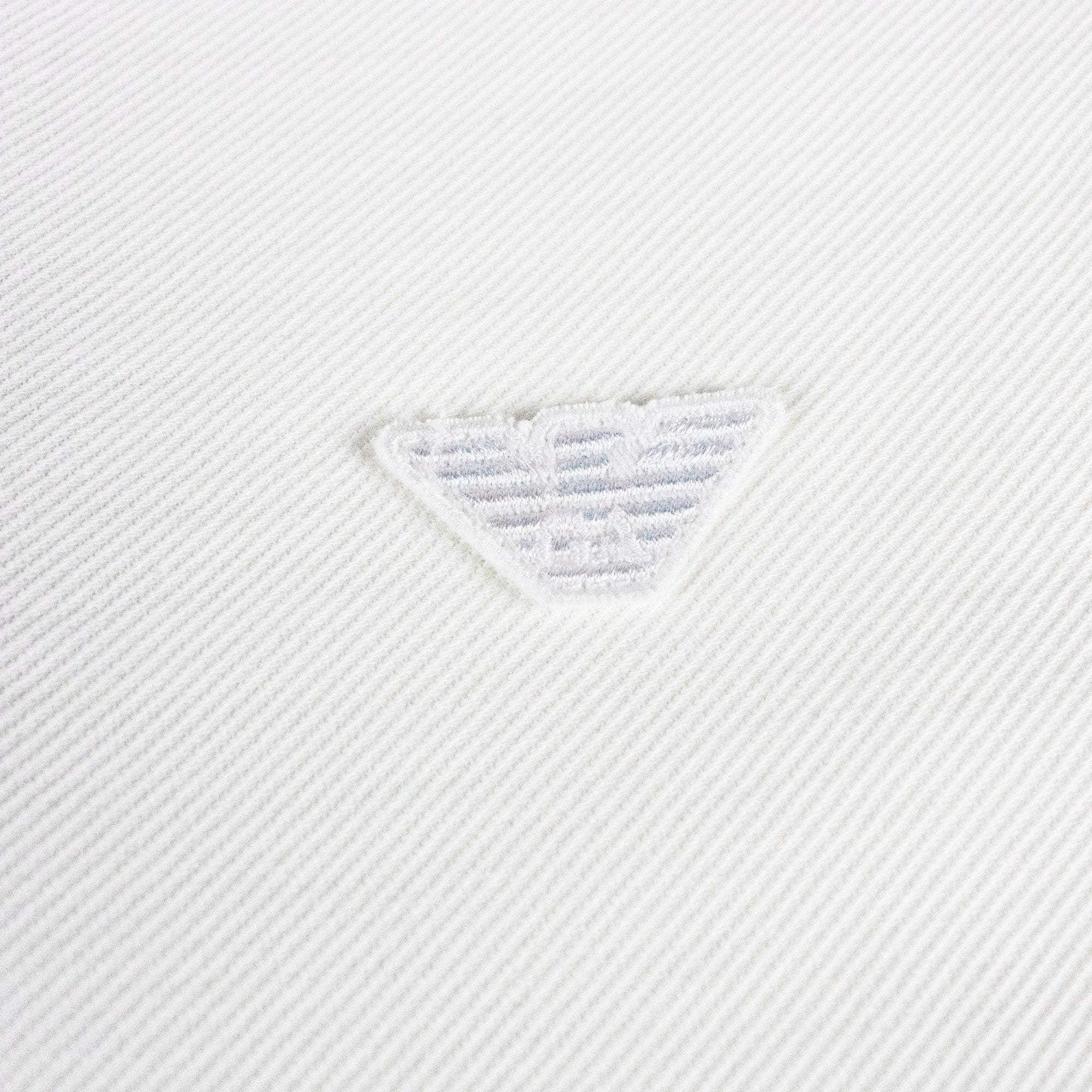 Emporio Armani Embossed Eagle Logo S/s Polo White