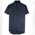 Armani Jeans Logo Italian Fabric S/s Shirt Navy Blue