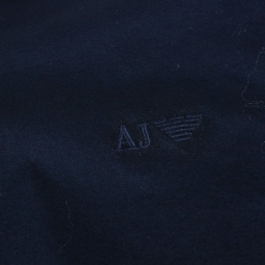 Armani Jeans Logo Italian Fabric S/s Shirt Navy Blue