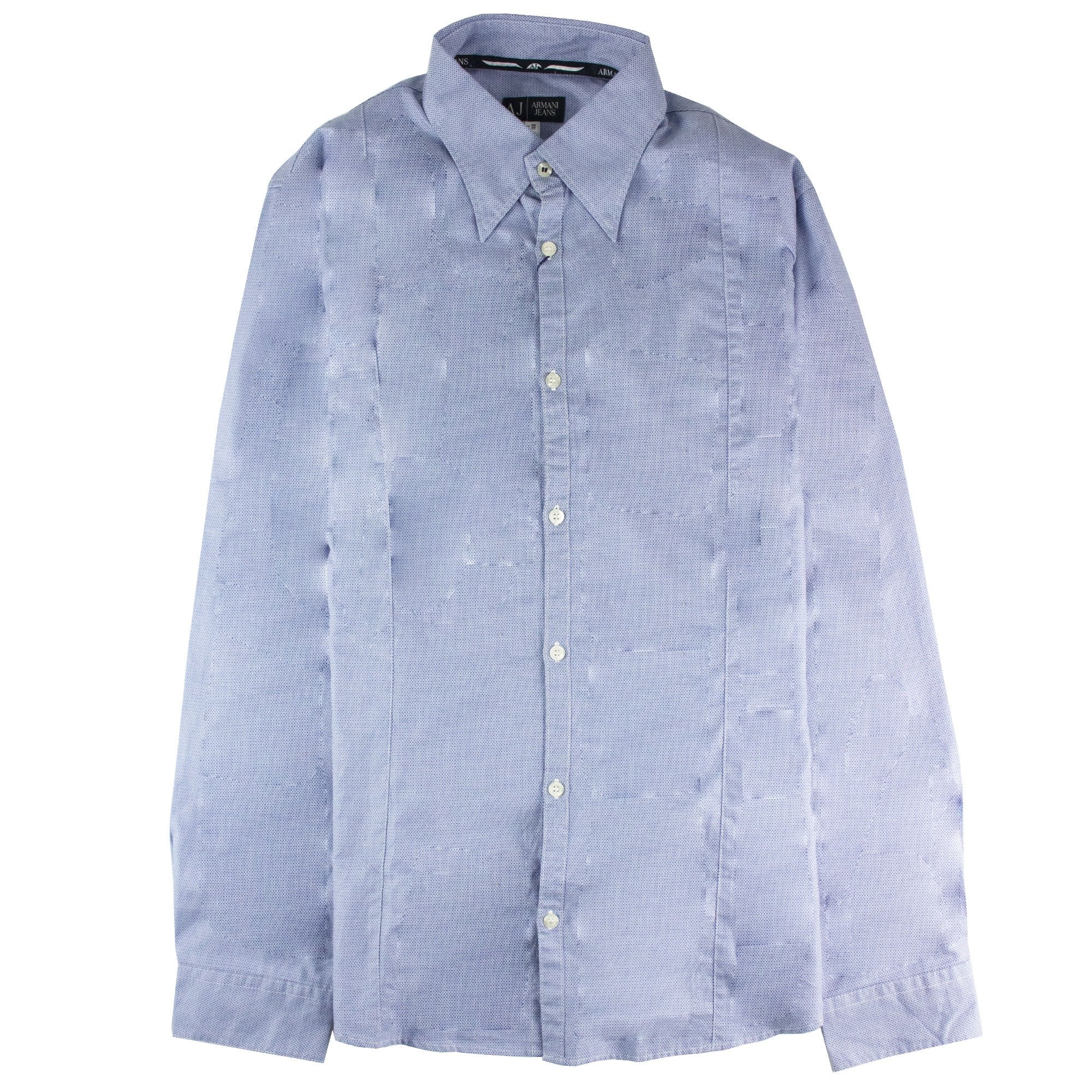 Armani Jeans Long Sleeve Classic Shirt Sky Blue