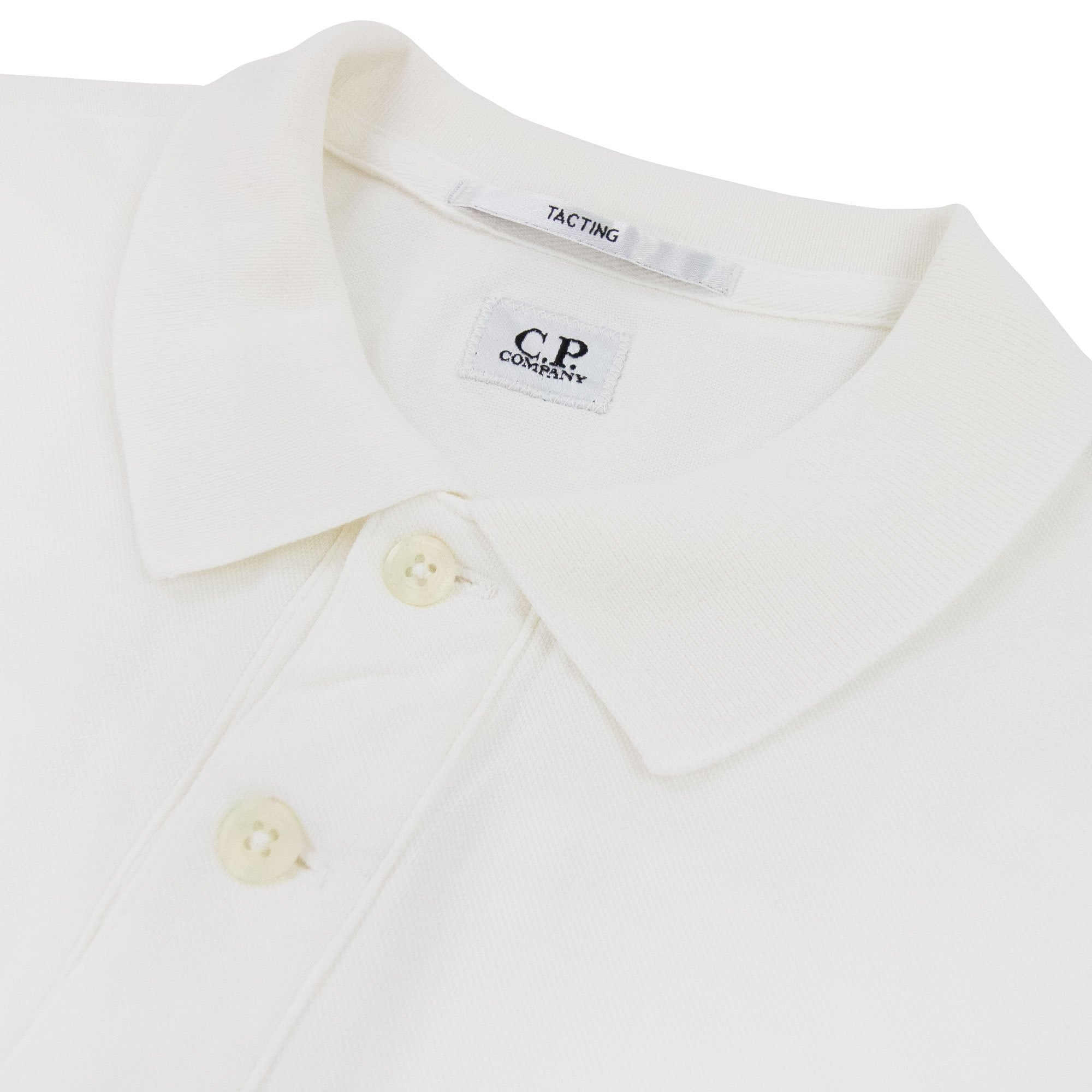 CP Company Tacting Short Sleeve Polo White 112