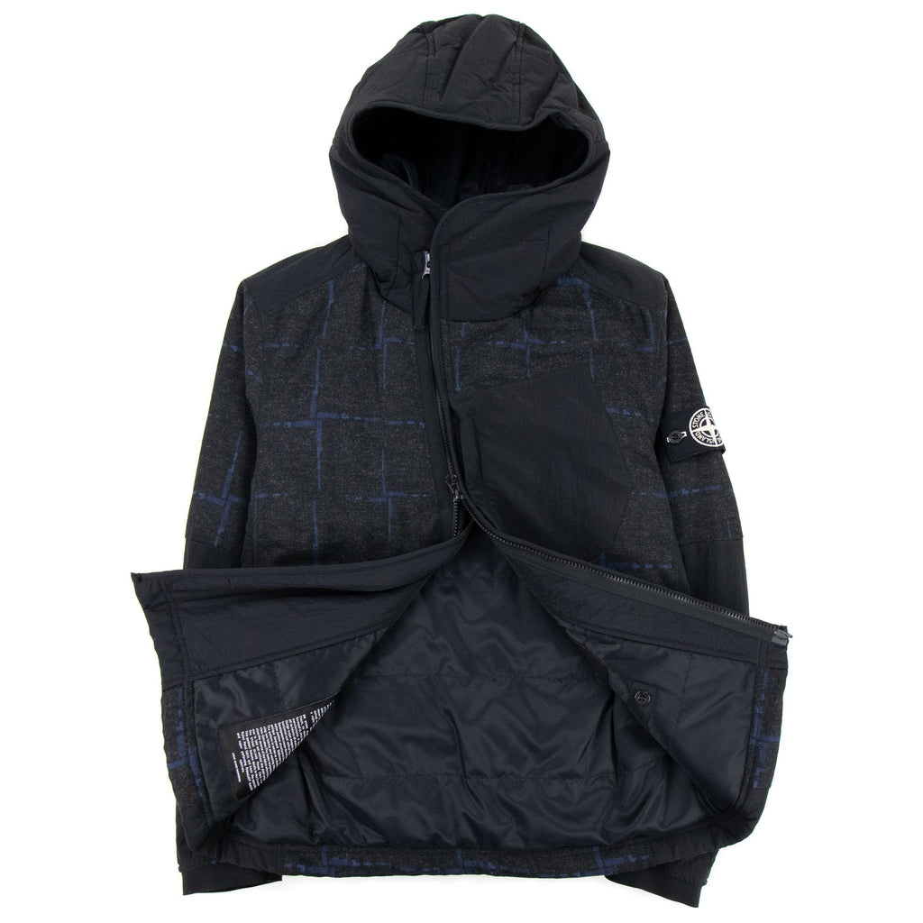 Stone Island House Check Wool & Nylon Jacket Dark Grey V0065