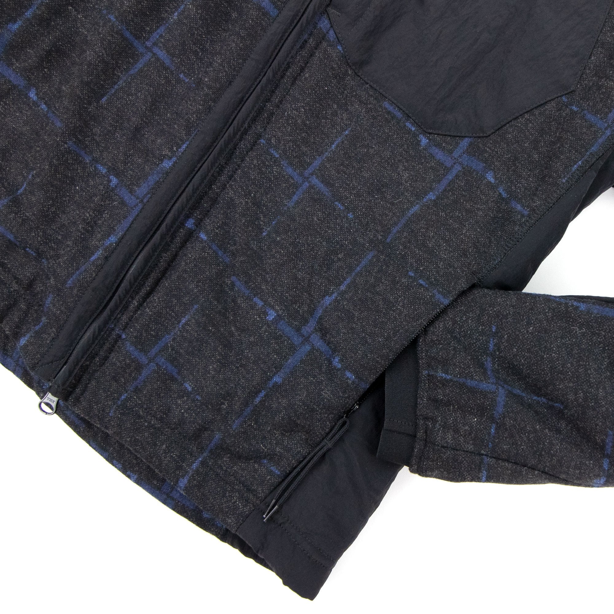 Stone Island House Check Wool & Nylon Jacket Dark Grey V0065