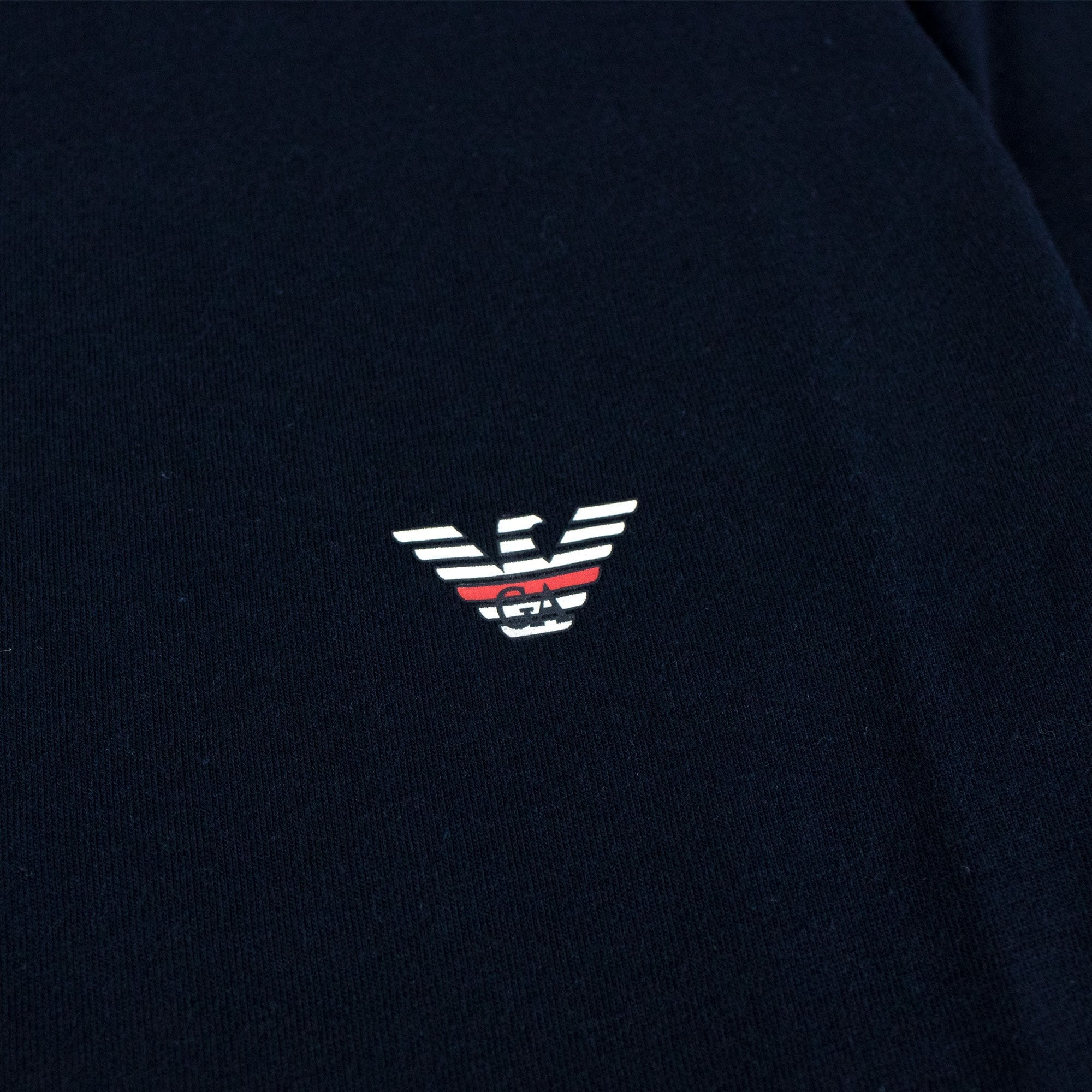 Emporio Armani Eagle Front & Back Logo T Shirt Navy