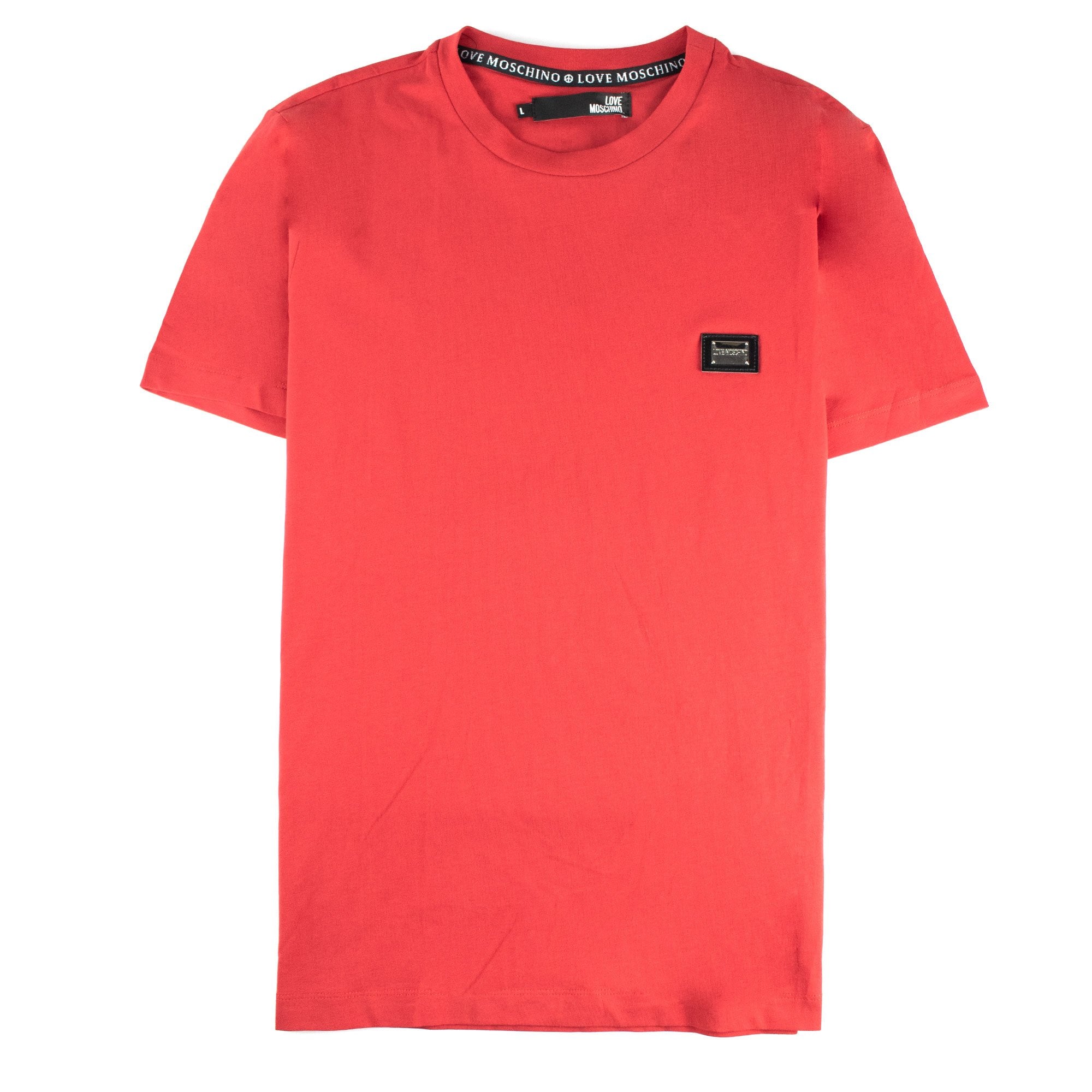 Love Moschino Metal Logo Jursey T Shirt Red