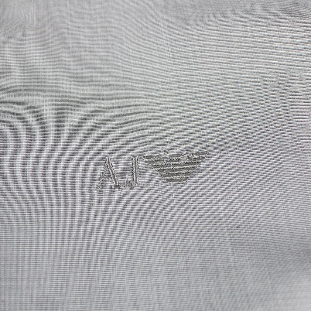 Armani Jeans Aj Embroidered Logo L/s Shirt Dark Grey