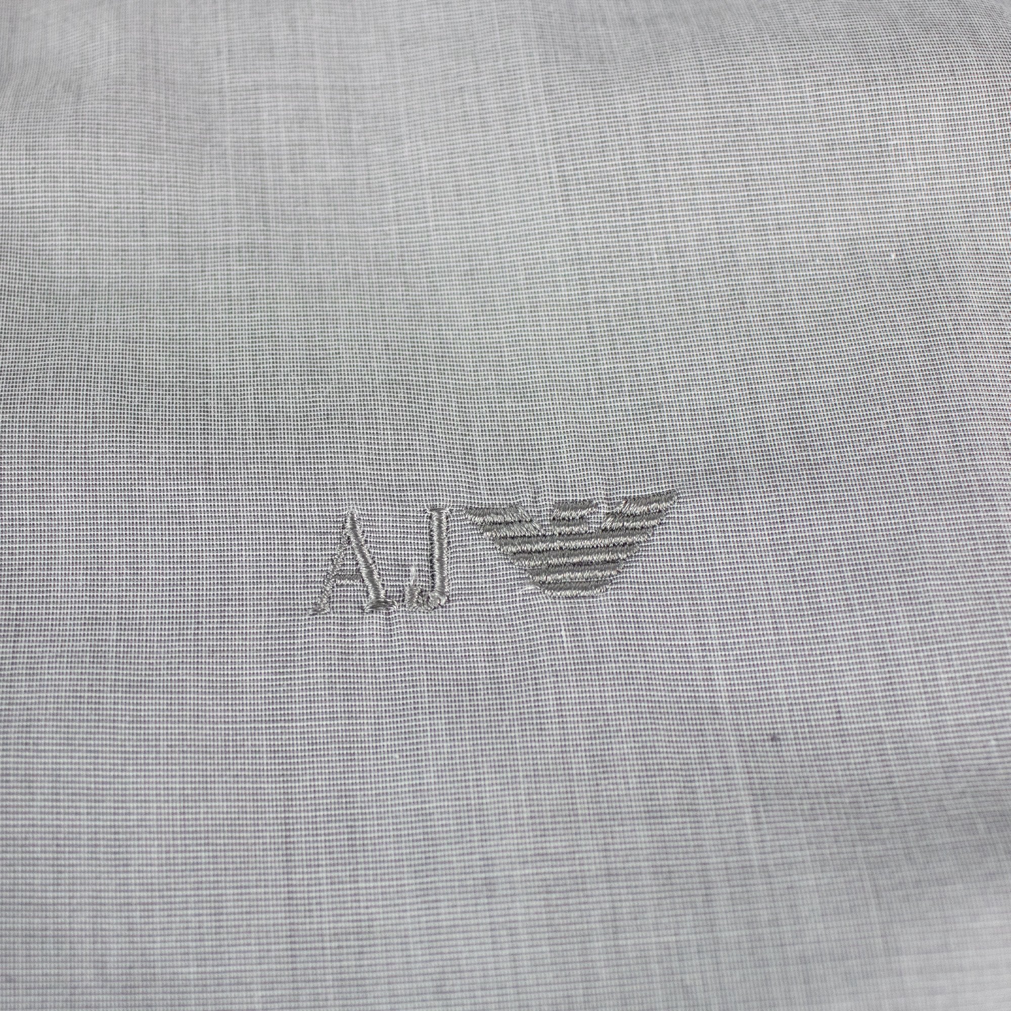 Armani Jeans Aj Embroidered Logo L/s Shirt Dark Grey