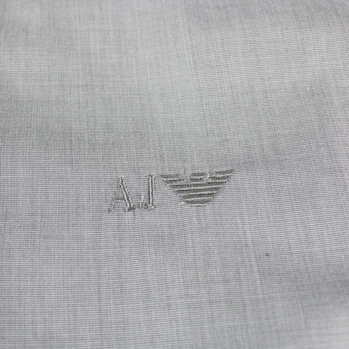 Armani Jeans Aj Embroidered Logo L/s Shirt Dark Grey